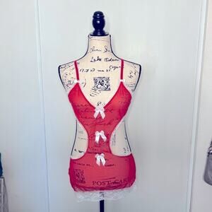 New! TresSexy by Oh La La Cherie Red Babydoll Lingerie One Size